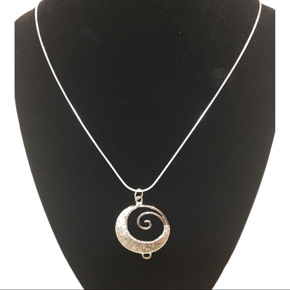 Necklace Sterling Silver 925. Silver Swirl - Picture 5 of 8